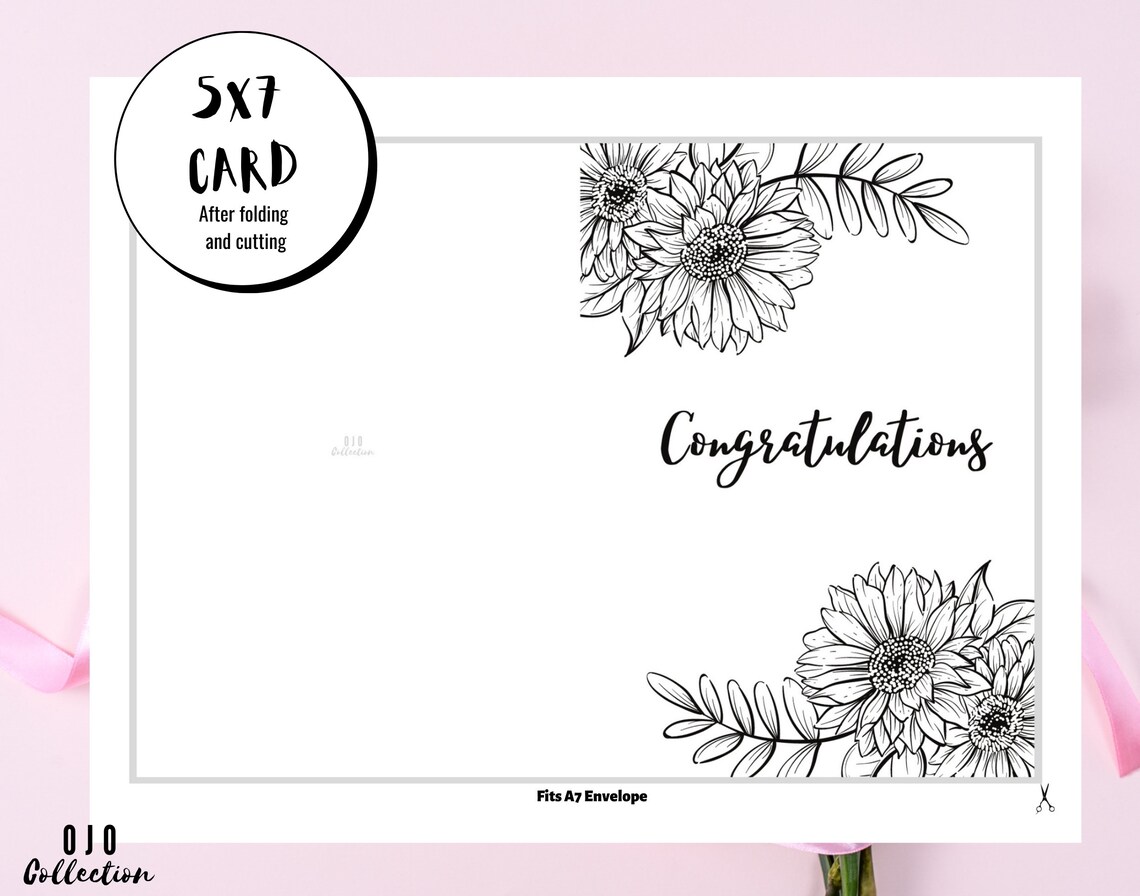 Printable Congratulations Greeting Card Wedding Card - Etsy