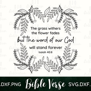 Versículo de la Biblia SVG, Escritura SVG, Signo de pared cristiana, Versículo de la Biblia png, SVG religioso, Svg de fe, Archivo cortado para cricut