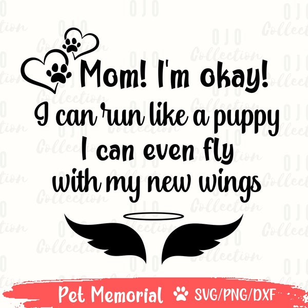 In loving memory SVG, Dog Memorial SVG, Pet Memorial SVG, Angel wings svg, Pet Loss svg, Dog Loss Svg, Paw print svg, Pet in heaven shirt