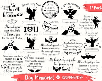 Pet Memorial SVG Bundle: Dog Rainbow Bridge Designs (Digital Download)