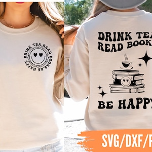 Book Lover SVG Reading SVG Bookworm SVG Book shirt svg Reading shirt Tea lover svg Books svg Teacher svg Librarian svg Reading png Book nerd