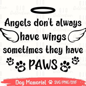 Memorial de mascota svg, alas de ángel SVG, en memoria amorosa SVG, Memorial de perro SVG, Memorial de gato svg, pérdida de mascota svg, pérdida de perro Svg, mascota en el cielo
