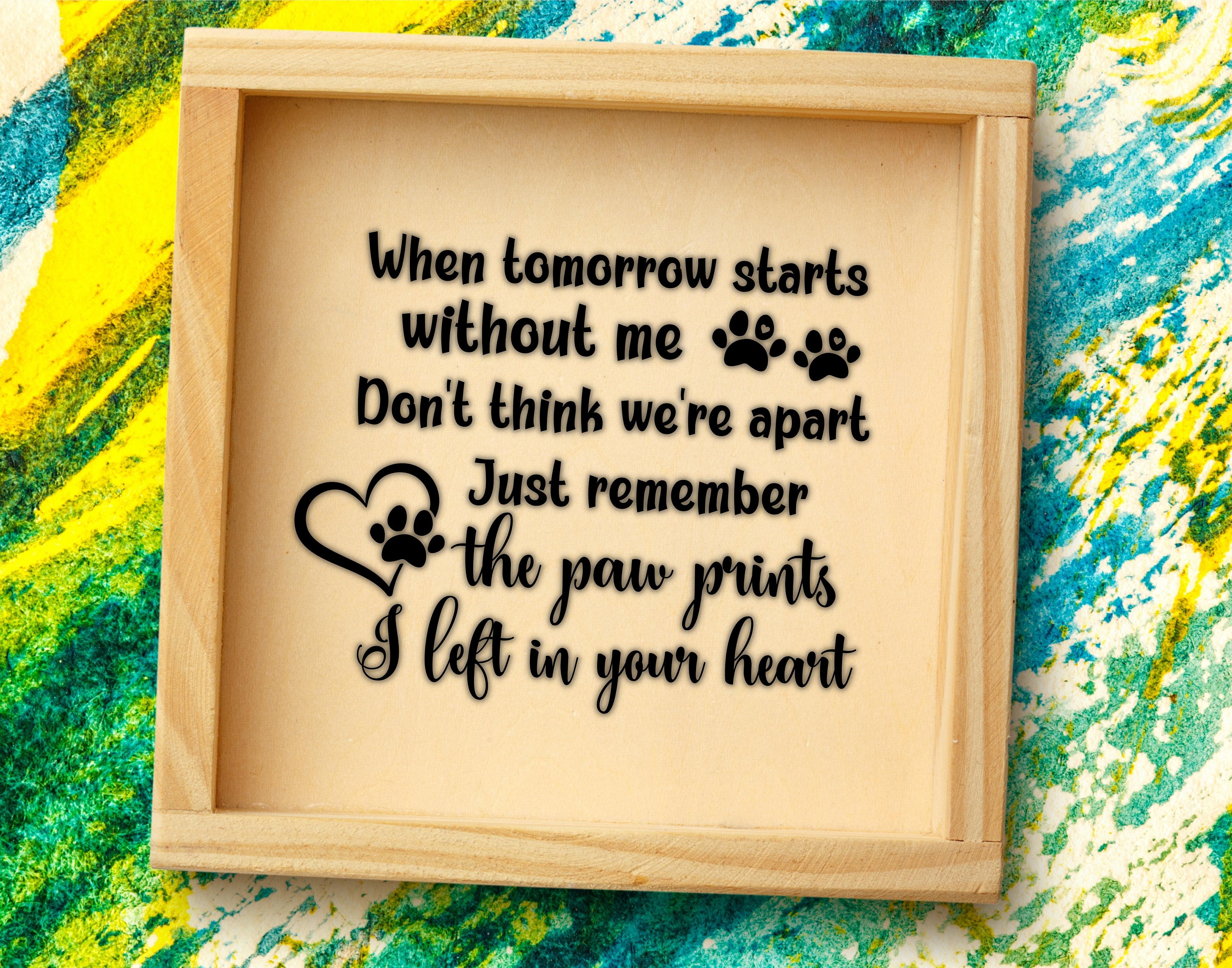 Pet Memorial Paw Print SVG: Dog Loss Remembrance (digital Download) - Etsy