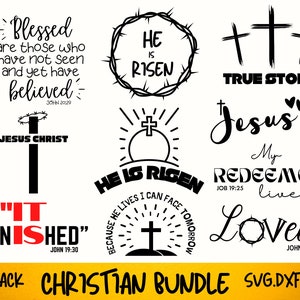 Christian Easter SVG Bundle, Easter SVG, Christian SVG, Religious Easter svg Bundle, He is Risen svg, Religious svg bundle, Silhouette svg