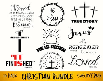 Christian Easter SVG Bundle, Easter SVG, Christian SVG, Religious Easter svg Bundle, He is Risen svg, Religious svg bundle, Silhouette svg