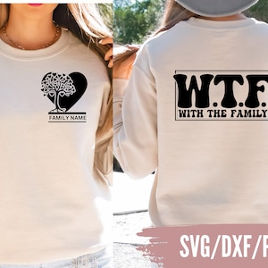 Con la familia SVG, Reunión familiar 2024 SVG, Camisa de reunión familiar svg, Vacaciones familiares svg, Árbol genealógico SVG, Camisa de vacaciones familiares svg