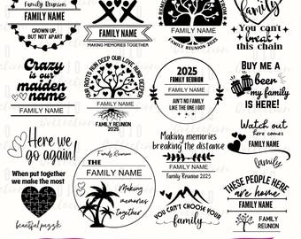 Family Reunion 2025 SVG Bundle: Shirts, Mugs, and More (Digital Download)