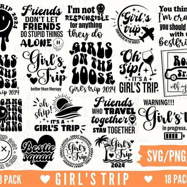 Girls trip SVG Bundle, Girls weekend SVG, Family Vacation svg, Girls trip PNG,  Best Friends svg, Girls trip shirt svg, Cruise shirt svg