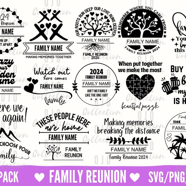 Family Reunion 2024 SVG Bundle, Family Reunion Tree SVG, Family Shirt svg, Family reunion shirts svg, Family Svg, Cut files for Cricut