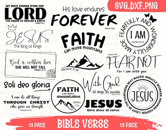 Christian SVG Bundle, Scripture SVG, Faith SVG, Religious Svg, Bible Quote Svg, Religious Svg, Bible Verse Svg, Inspirational Svg