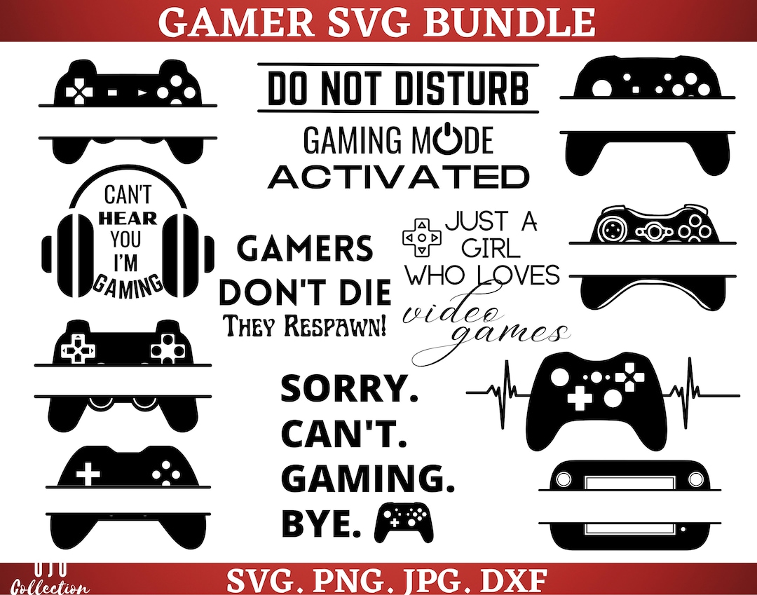 Gamer SVG Bundle, Game Controller SVG, Gaming Svg, Video Games Svg, PC
