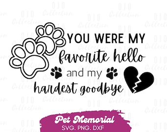 Pet Memorial SVG: Dog Cat Loss, Angel Wings (Digital Download)
