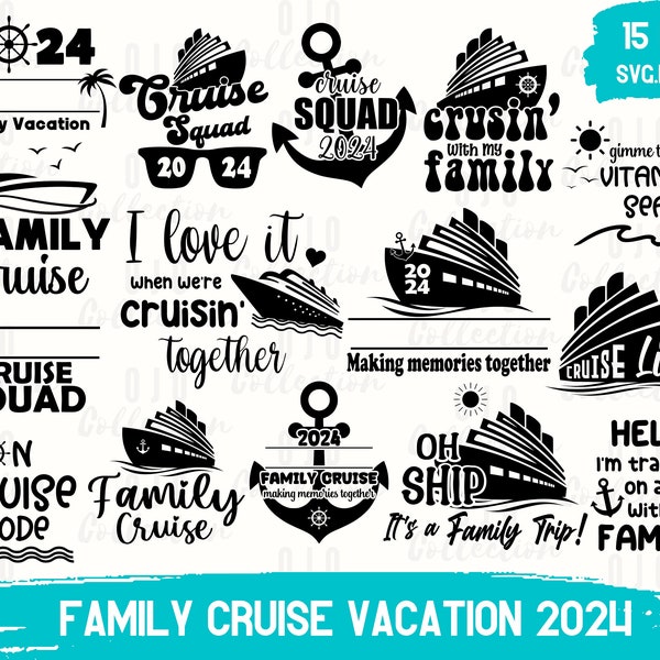 Croisière familiale SVG Bundle, Croisière SVG, Vacances en famille svg, Chemise de croisière familiale 2024, Famille Svg, Croisière familiale 2024 svg, Navire de croisière svg