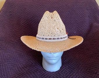 Vintage 70’s Wool Felt New West by Bailey Western Cowboy Hat w/ Crochet Band Vintage Bailey New West Brown Felt Size 6 7/8 Cowboy Western  main image 3