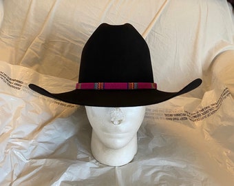 Chapeau Cowboy Western Noir Bailey - Taille 7 1/4 - Laine - Fabriqué USA