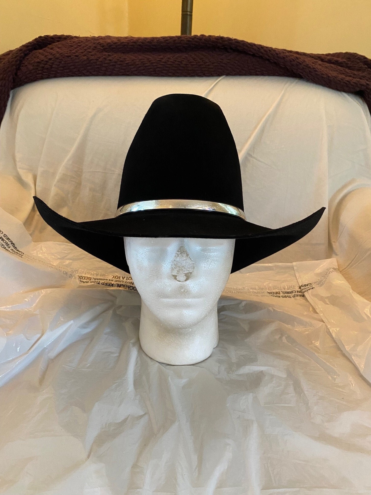 Vintage 1990s Super Cool Resistol Quicksilver 4X Beaver Black Size 7 1 8 57cm Etsy