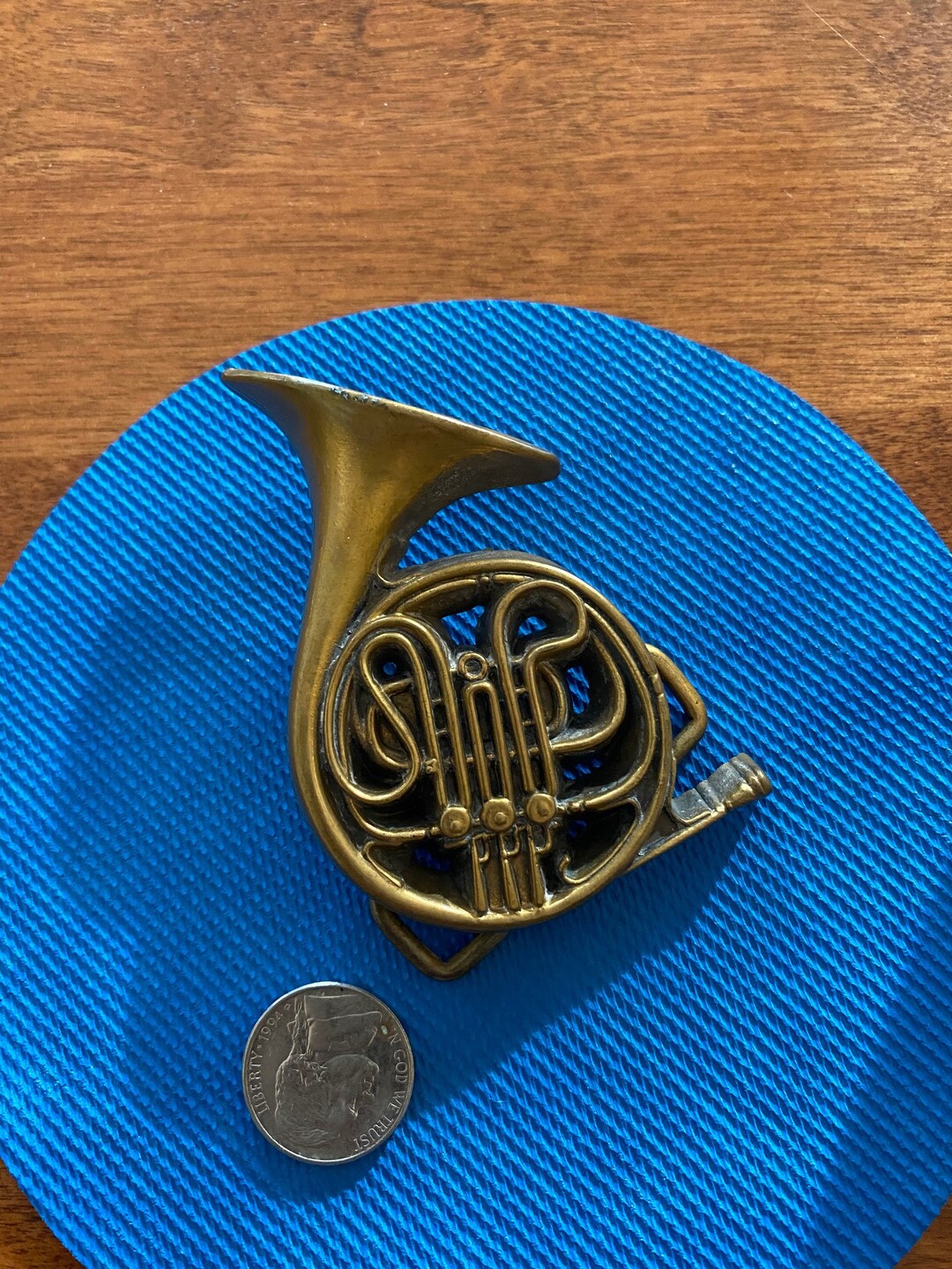 Vintage 1979 Classical Music Cool French Horn Belt Buckle Baron Buckle