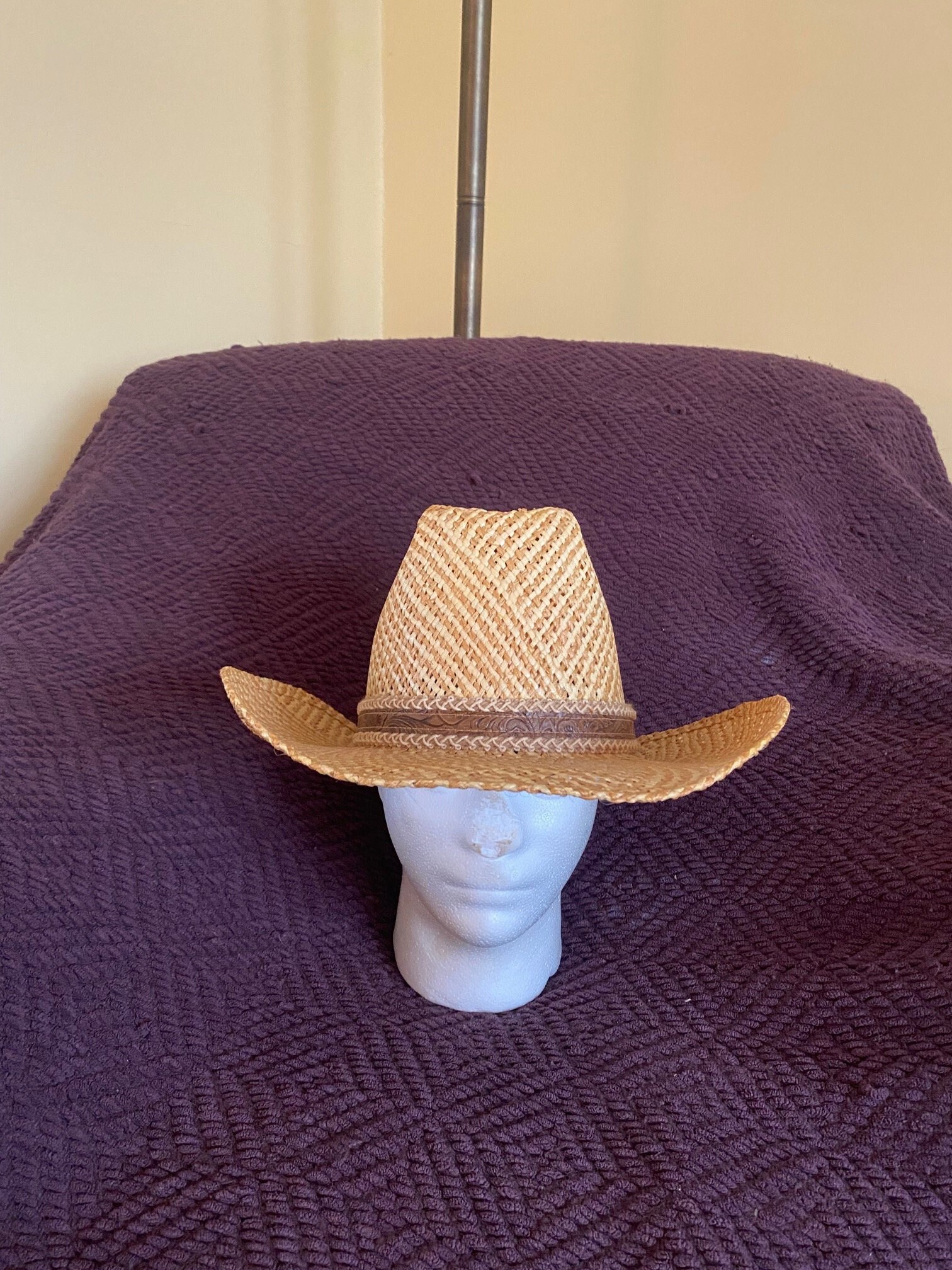 Vintage (\'78-\'83) RESISTOL Stagecoach Long/Oval Duster Straw Cowboy Hat 2dd5bf71-e863-4947-8752-  main image 3