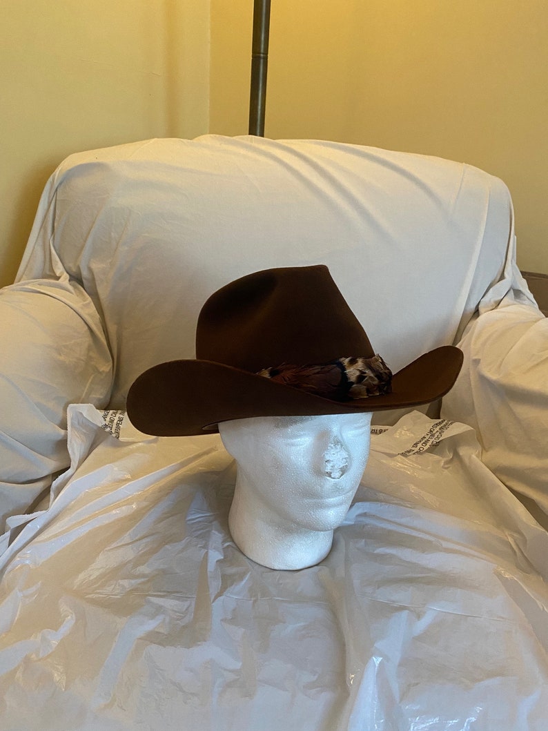 Vintage (early 1980s?) Cattle Boss Cool Fur Felt Dobbs Roundup ...