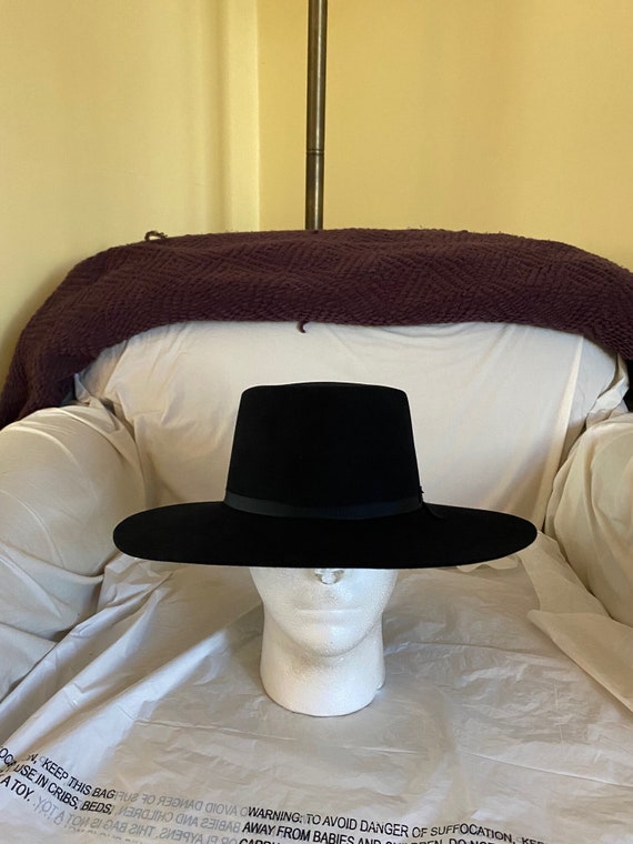 Awesome Custom Made Vintage Thomas J Hirt hat Maker for the Movies 10X Fur  Felt-50% Beaver Buckaroo/vaquero Black Size 7 56cm 