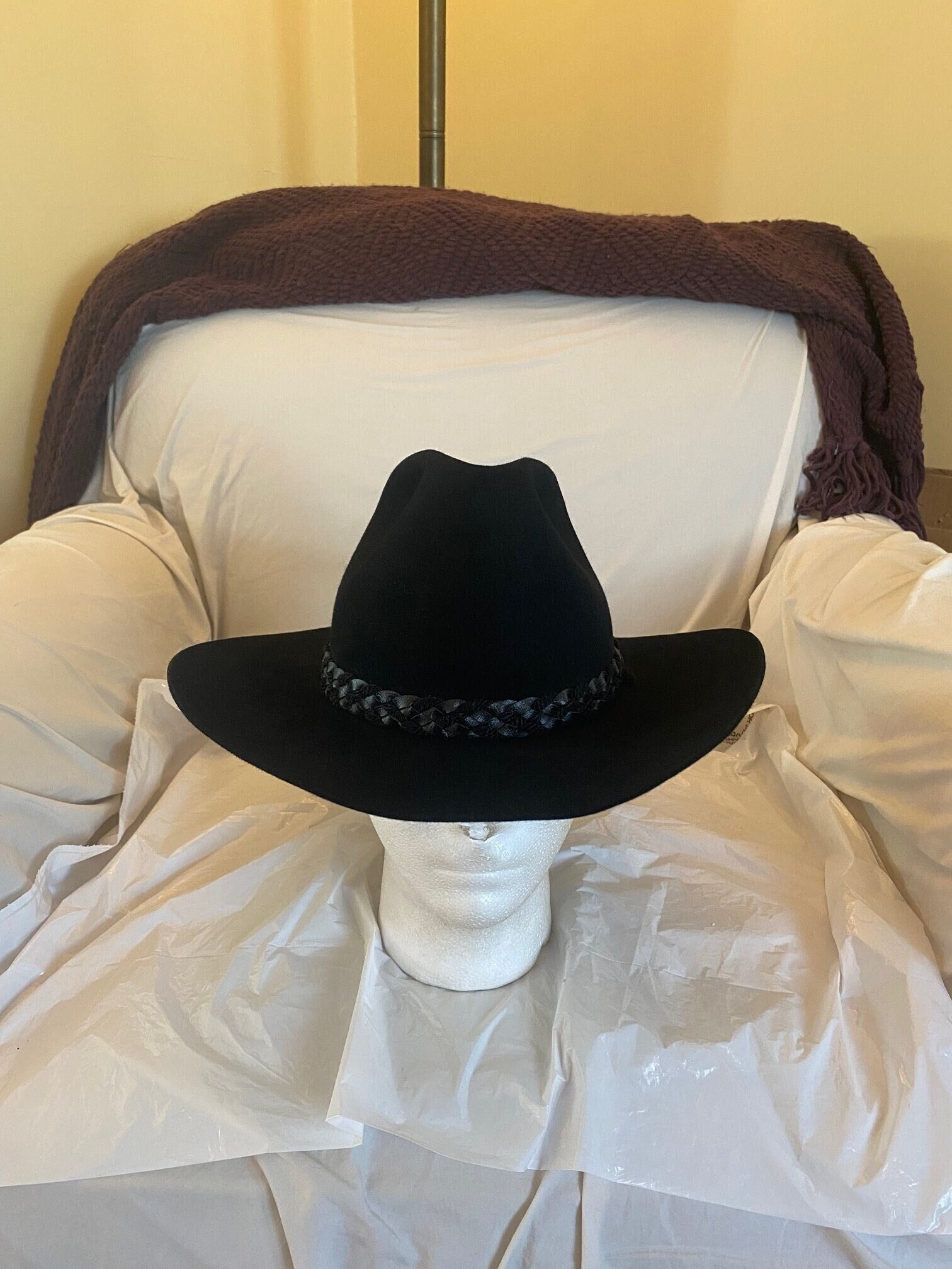 Vintage Cowpoke Cool Miller Bros 5X Beaver Fur Felt 