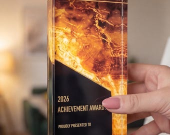 Placa de premio de servicio acrílico personalizada / Trofeo de aniversario de trabajo 5, 10 y 20 años / Hitos del empleado