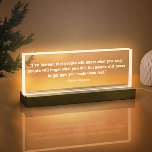 Personalized LED Quote Night Light | Custom Inspirational Desk Decor | Graduation & Encouragement Gift