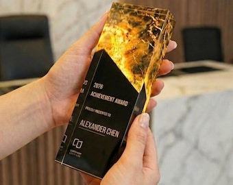 Kundenspezifische Acryltrophäen-Auszeichnung | Top Umsatz Performer & Angebot Spielzeug | Million Dollar Club Erkennungsplakette