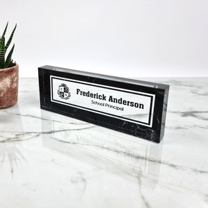 Personalized Acrylic Desk Name Plate: Office Decor, Psychologist Gift
