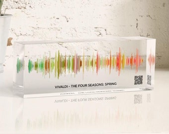 Soundwave Art, 4th Anniversary Gift, 80th birthday gift, Soundwave Print, Sound Wave Art, Voice Recording Gift, Song Plaque