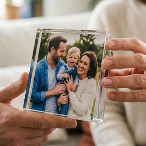 Personalized Family Photo Plaque, Custom Acrylic Block & LED Picture Frame Gift image 12