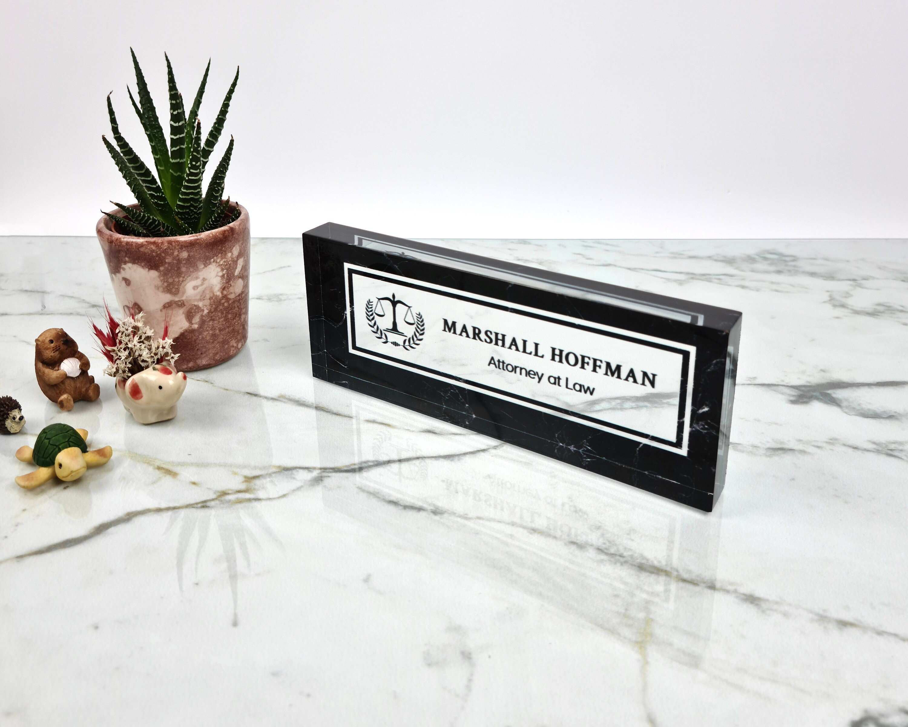 Lawyer Name Plate Custom Logo Name Plate Executive Desk Etsy Canada
