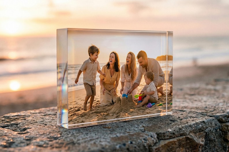 Personalized Family Photo Plaque, Custom Acrylic Block & LED Picture Frame Gift image 18