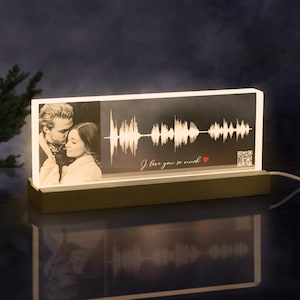 Personalized Soundwave Art with QR Code: Custom Song Plaque