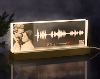 Sound Wave Art, Voice Recording Gift, 30th Birthday Gift For Her, 40th Birthday Gift, Song Plaque