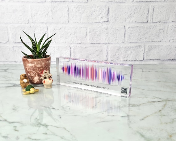 Custom Soundwave Art Plaque with QR Code: Personalized Music Gift