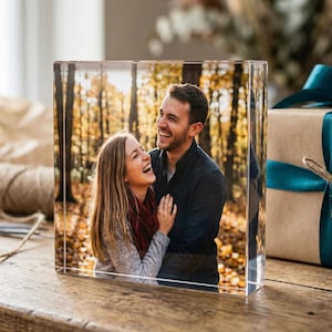 Personalized Family Photo Plaque, Custom Acrylic Block & LED Picture Frame Gift image 7