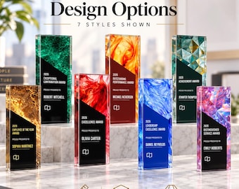 Custom Acrylic Trophy Award | Top Sales Performer & Deal Toy | Million Dollar Club Recognition Plaque
