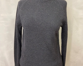 Women's wool sweater, knitted jumper, merino wool sweater, gray knitted sweater, cashmere sweater, spring sweater,