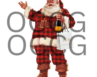 Boujee Weihnachtsmann beim Einkaufen