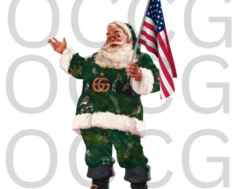 Boujee Patriotische Weihnachtsmann-Amerikanische Flagge