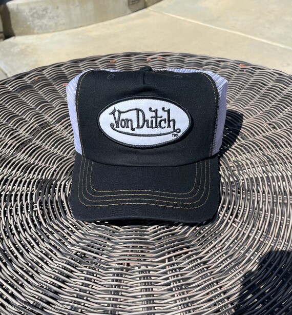 Von Dutch Black \u0026 White Trucker Hat - Etsy