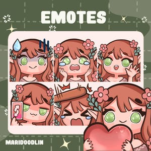 Emote di Pretty Elf Girl / Emote di Twitch e Discord / Download immediato