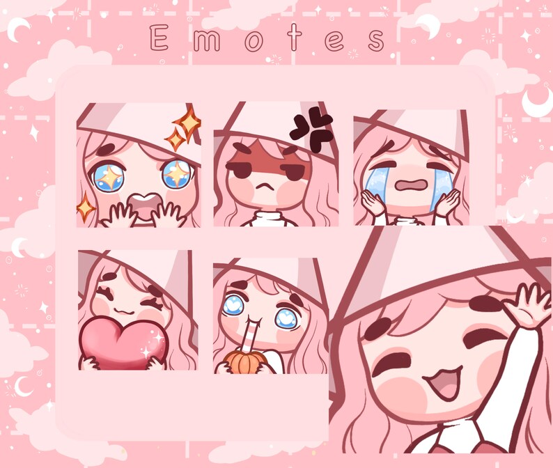 Pastel Witch Emotes Twitch Emotes Discord Emotes Instant Etsy