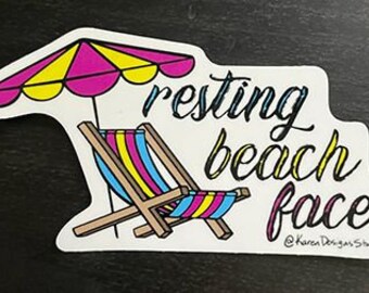 Resting Beach Face Sticker