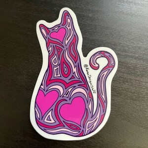 Pink Kitty Love Sticker