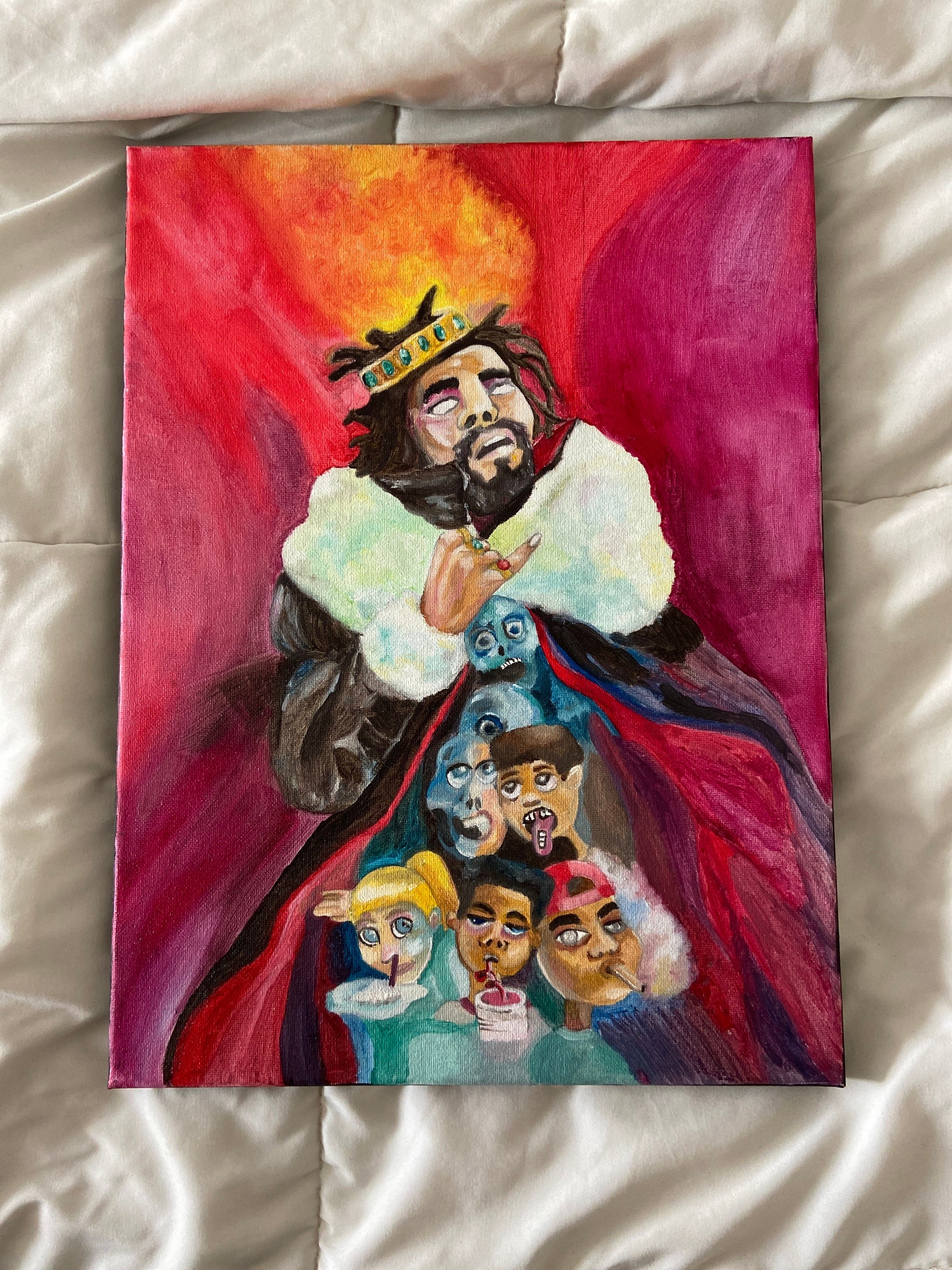 J. Cole KOD Album Cover Oil Painting Etsy