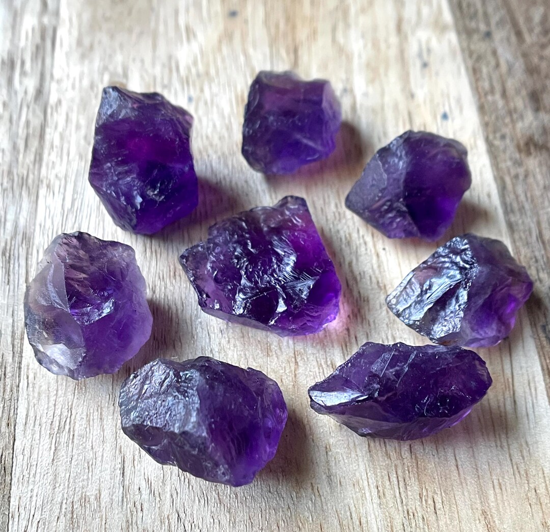 8 A+ Grade Amethyst Rough Gemstones (18-22 MM) - Etsy