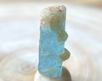 Aquamarine Transparent Raw Crystal, 19x8 MM, 8.55 Ct, Blue Aquamarine Gemstone Specimen, Untreated Raw Material Loose Gemstone, Gift For Her