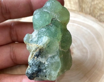 Specimen Raw Prehnite Crystal, 347.00 Carat, Natural Green Prehnite Rough Stone, 60x33 MM, Raw Material, Raw Mineral, Gemstone Raw